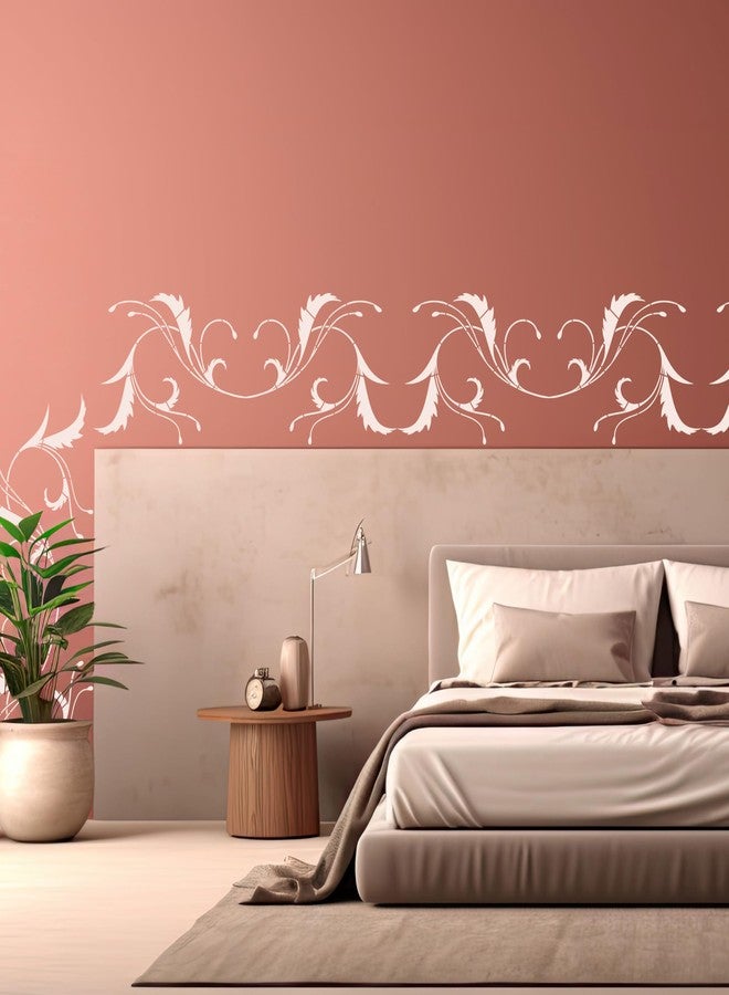 استنسل ستينكارت لطلاء الجدران بتصميمات حلزونية زهرية منزلية، استنسل جداري قابل لإعادة الاستخدام لتزيين الجدران (16 بوصة × 24 بوصة) - تصميم قابل لإعادة الاستخدام يمكنك صنعه بنفسك، مناسب للمنزل والمكتب (عبوة من قطعة واحدة) - Image 4